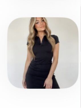 Mono B Black Polo Dress